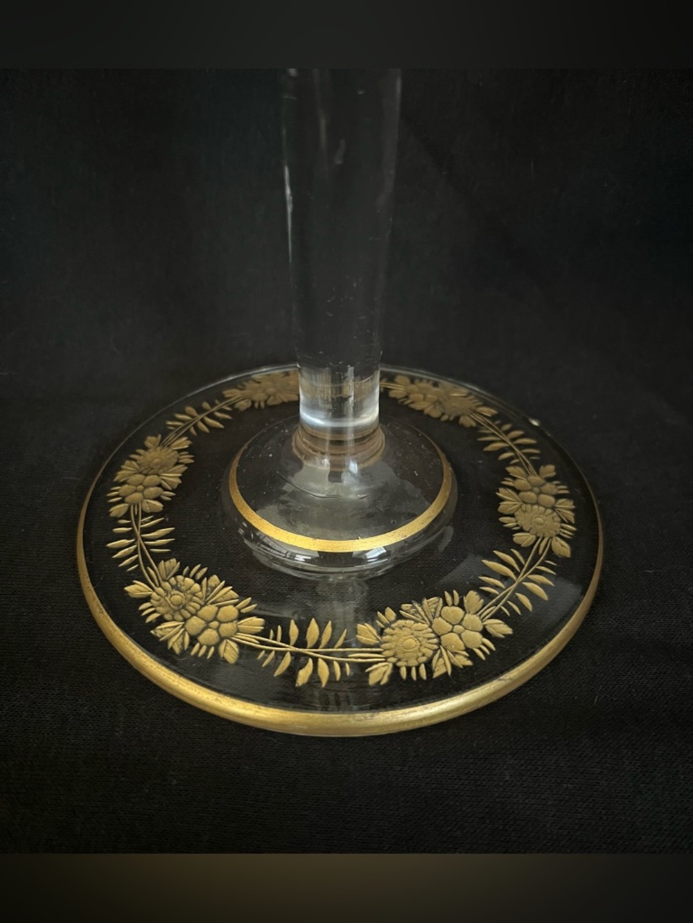Antique Early 1900 Bohemian Glass, Tazza/Compote Dish, Moser-style, Gold Gilding - Picture 2 of 15